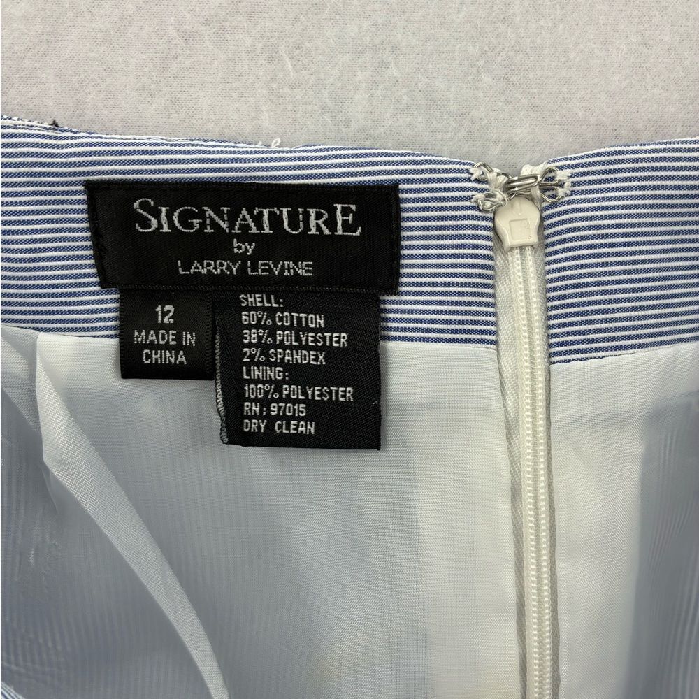 3For$20 Larry Levine Blue White Skirt size 12 - Picture 4 of 6